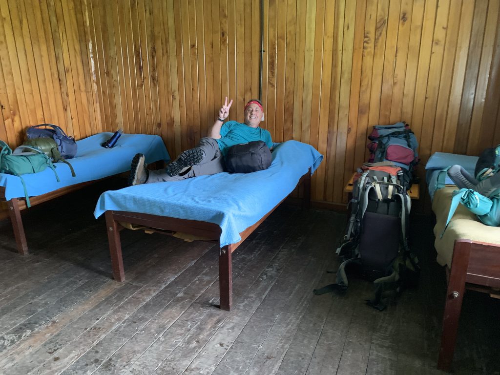 Shared wooden cabin at Anabas Mount Lodge on Mount Kenya trek.