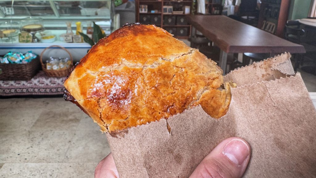 A flaky golden empanada from Special Gourmet Restaurant in Panama City, known for its highly recommended fillings —4 Days in Panama