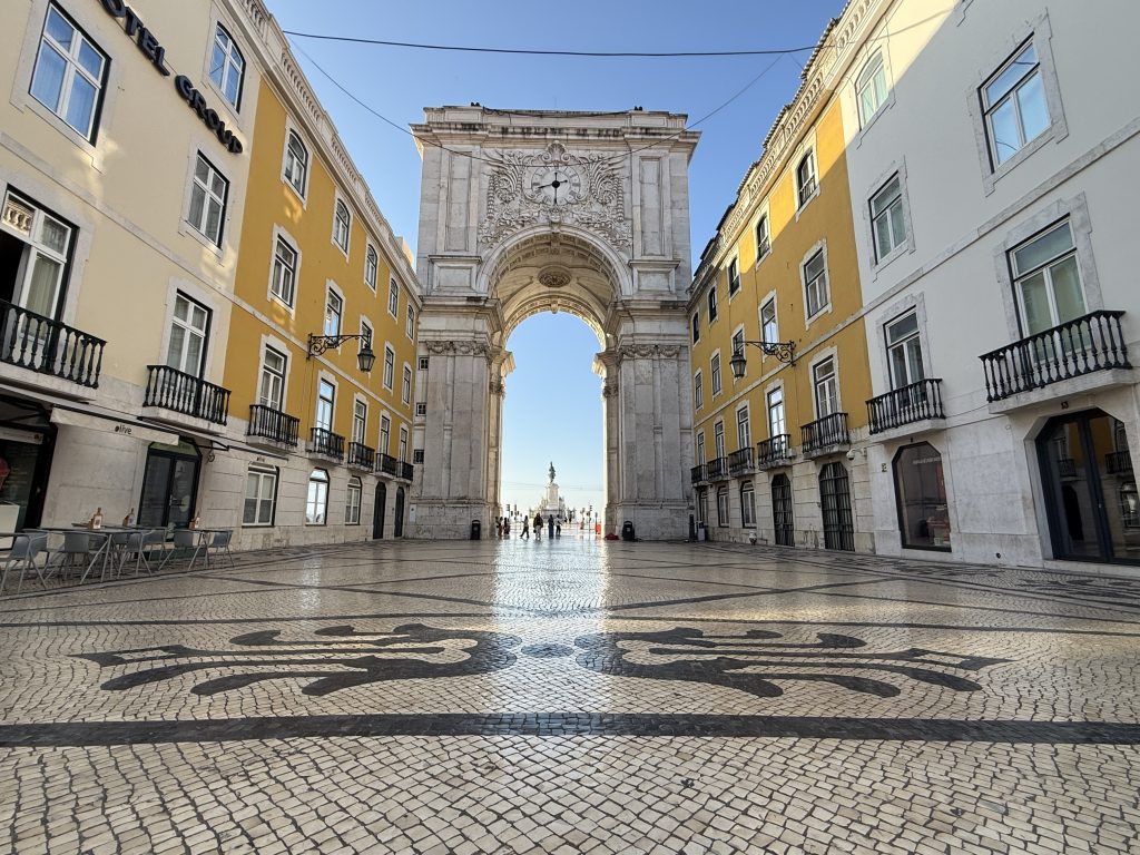 View down Rua Augusta in Lisbon with the Arco da Rua Augusta at the end, photographed during 5 Days in Lisbon.