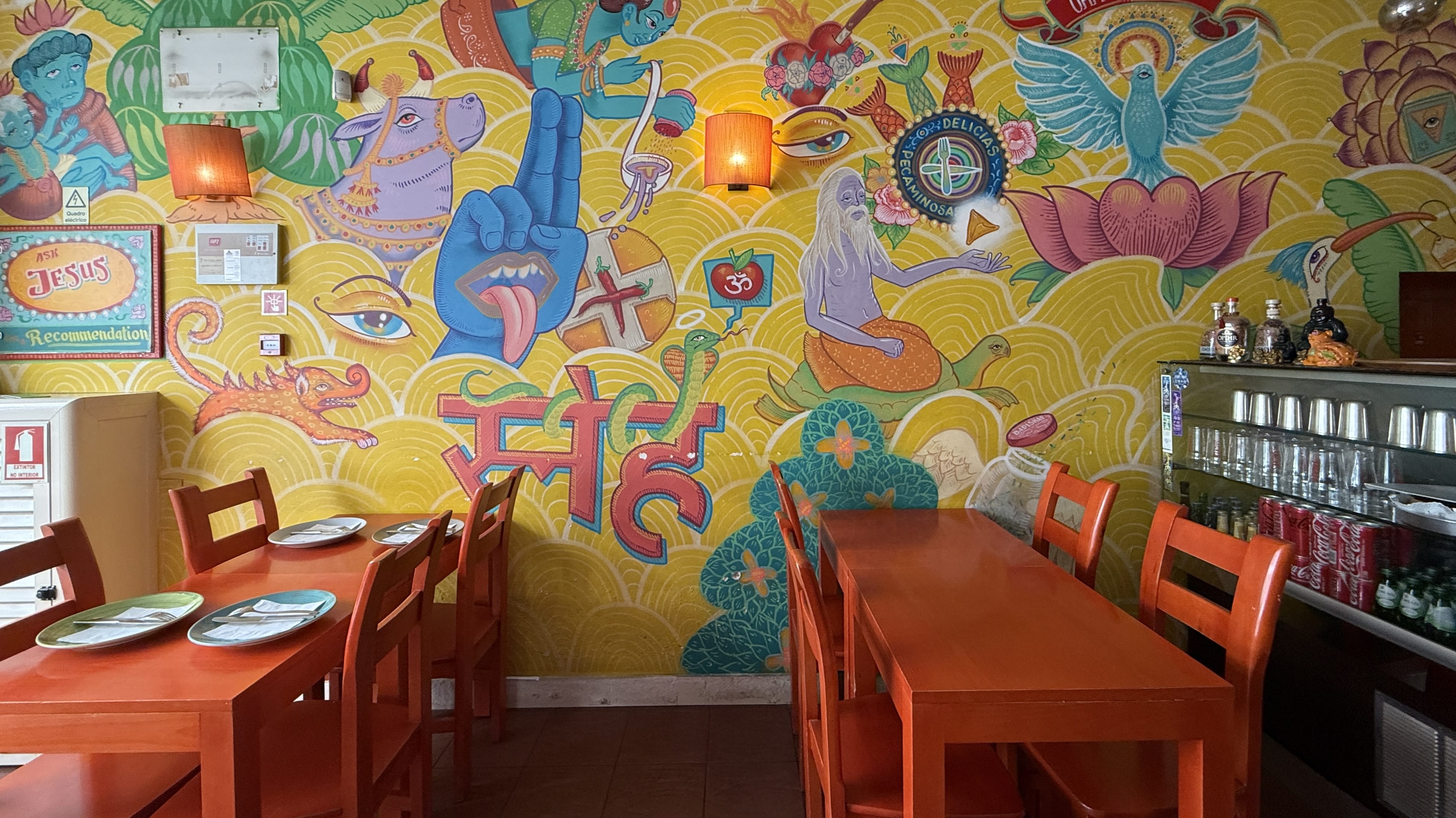 Interior of Jesus é Goês, a Goan-Portuguese restaurant in Lisbon—5 Days in Lisbon