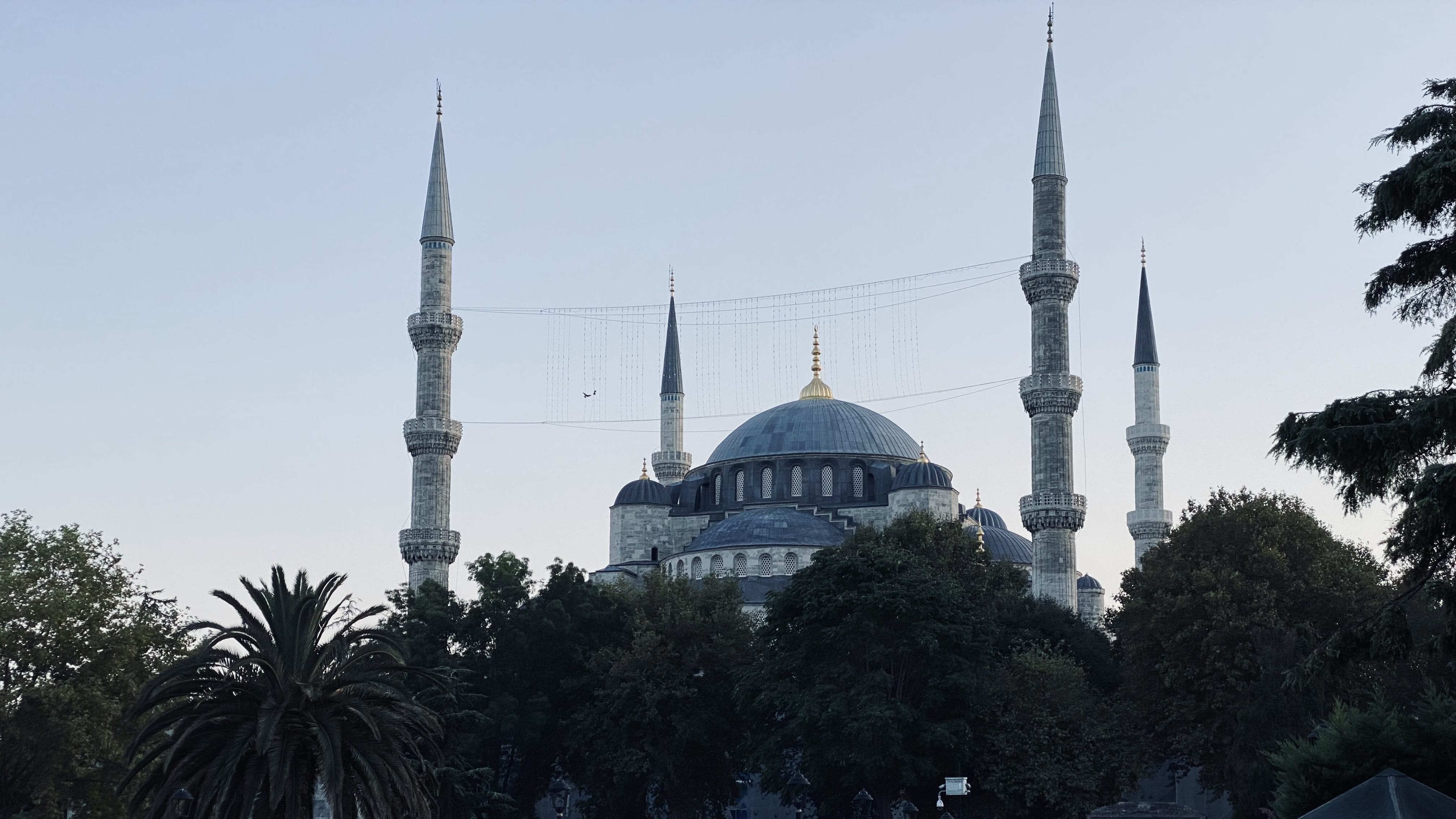 The Blue Mosque (Sultan Ahmed Mosque) with evening crowds in Sultanahmet Square, Istanbul – 5 days in Istanbul.