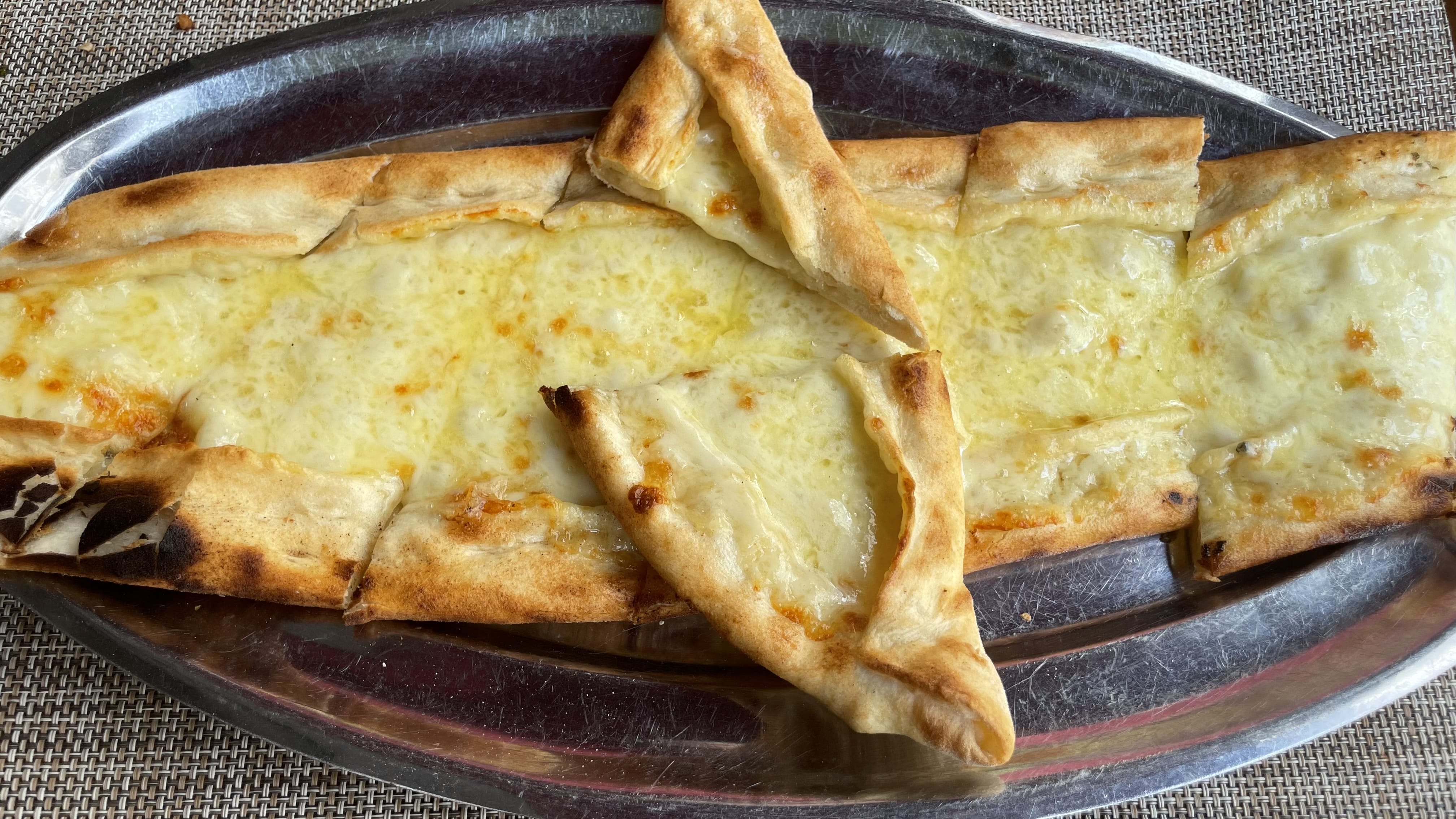 Turkish pizza vegetarian food in Instanbul