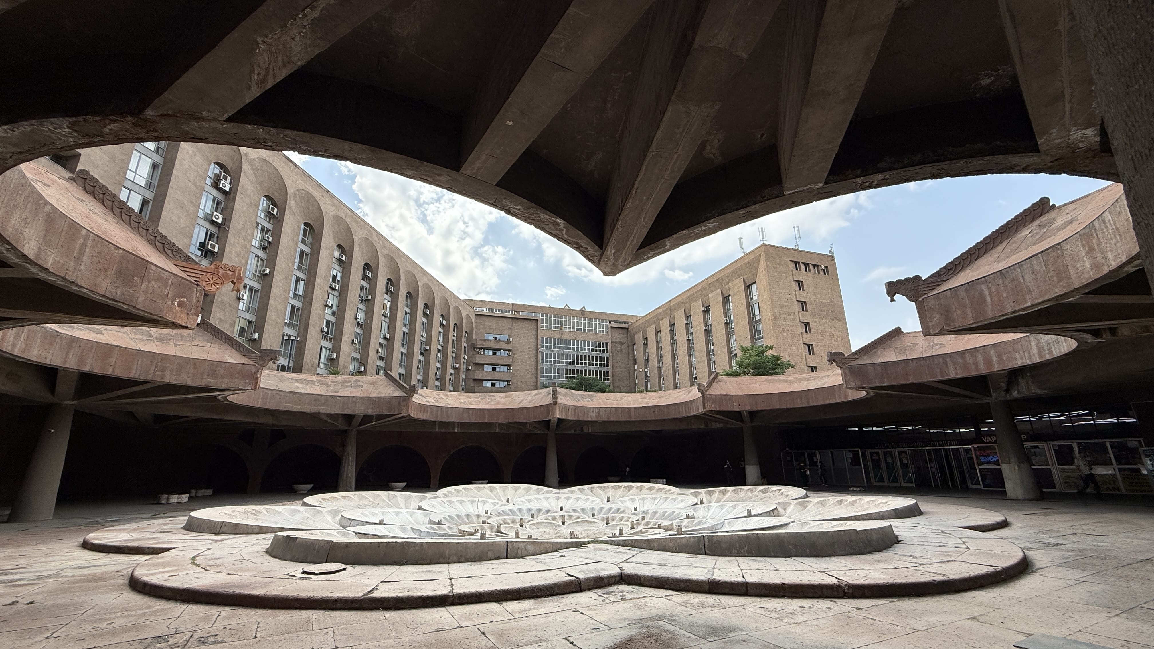 Soviet-era Flower Fountain sculpture inside Republic Square metro station in Yerevan – 24 Hours in Yerevan.