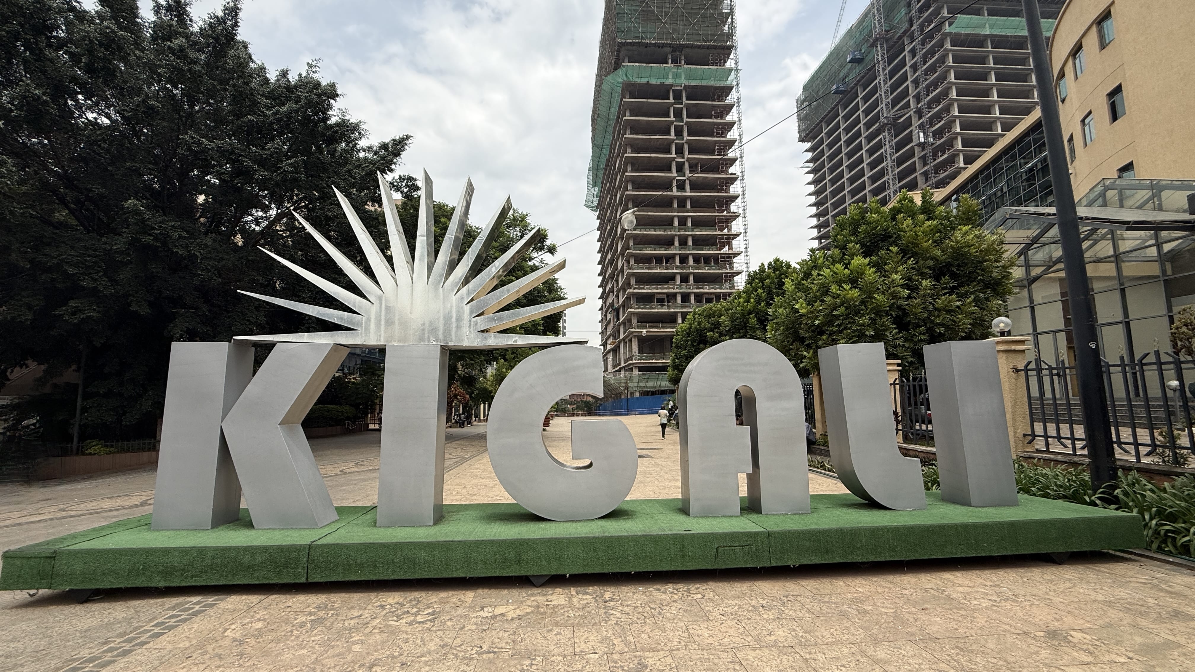 Kigali city sign in downtown Kigali Rwanda