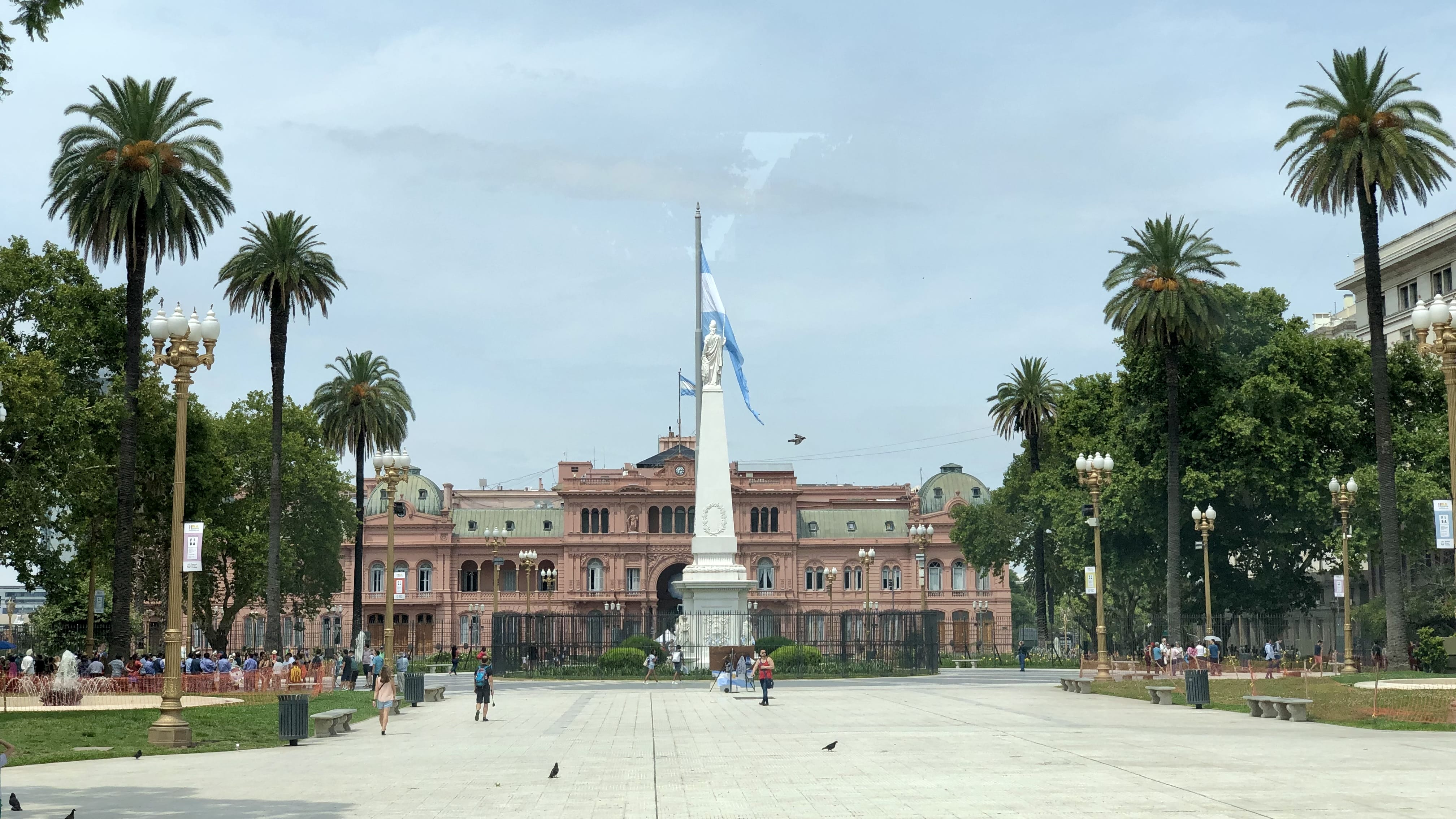Casa Rosada overlooking Plaza de Mayo in Buenos Aires, Argentina